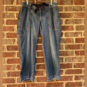 Eddie Bauer Denim Cropped Pants, Size Small 2